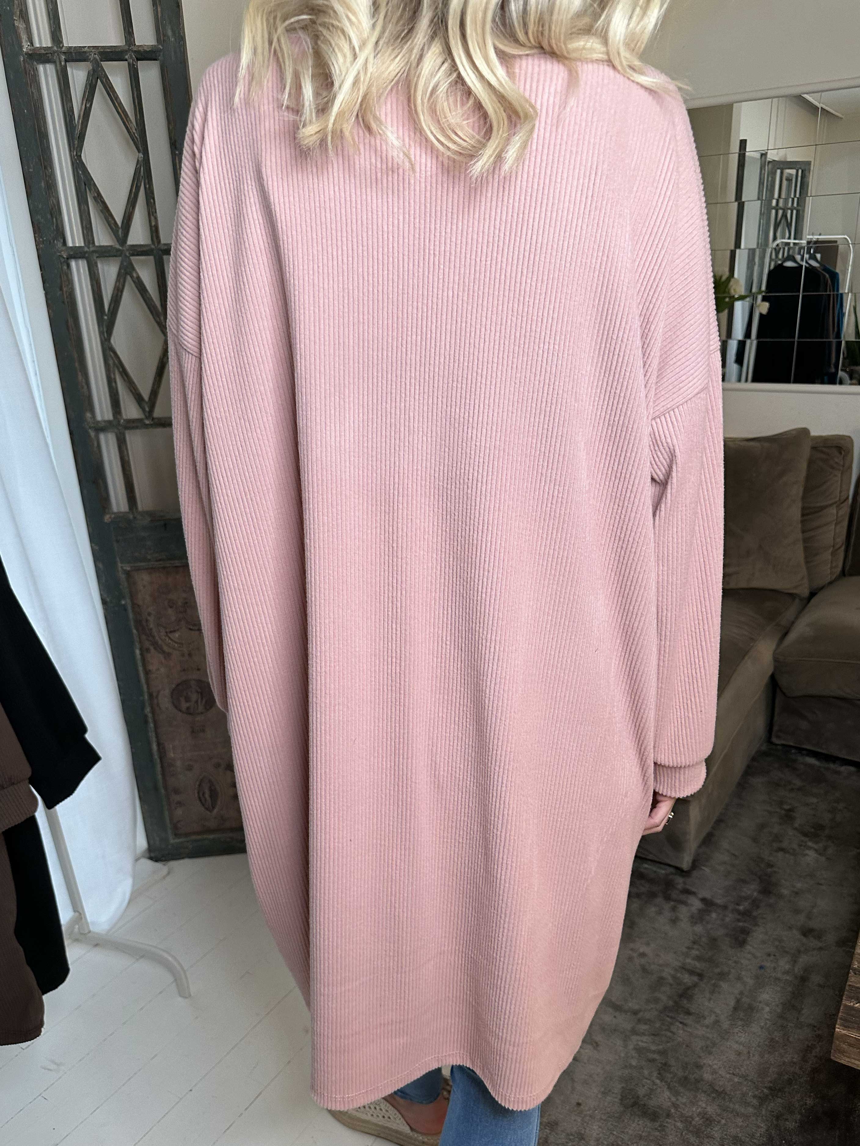 Liana - Mjuk ribbad klänning med dragkedja